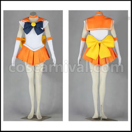 Sailor Moon Minako Aino Battle Outfit Cosplay Costume coscarnival - Front View