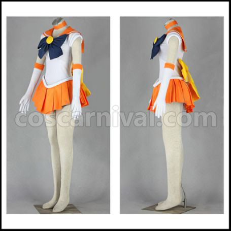 Sailor Moon Minako Aino Battle Outfit Cosplay Costume coscarnival - Back View