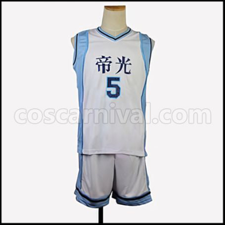 Kuroko's Basketball Atsushi Murasakibara Uniform No. 5 Cosplay Costume coscarnival - Front View