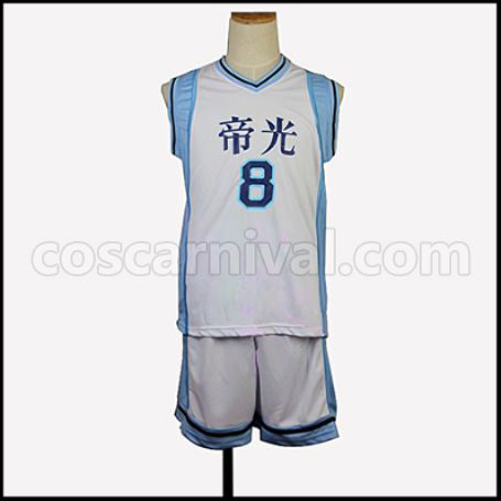 Kuroko's Basketball Ryota Kise Uniform No. 8 Cosplay Costume coscarnival - Front View