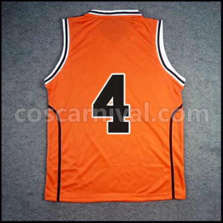 Kuroko's Basketball Shutoku High School Taisuke Ootsubo No. 4 Cosplay Costume coscarnival - Back View