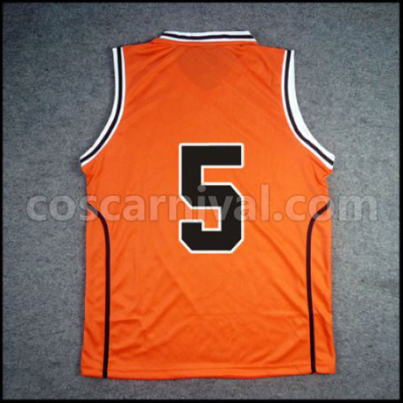 Kuroko's Basketball Shutoku High School Shinsuke Kimura No. 5 Cosplay Costume coscarnival - Back View