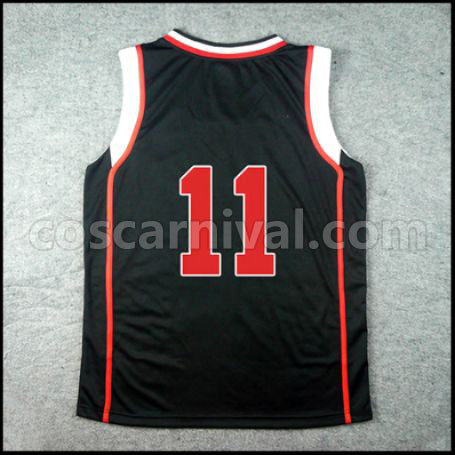 Kuroko's Basketball Seirin High School Tetsuya Kuroko No. 11 Cosplay Costume coscarnival - Back View
