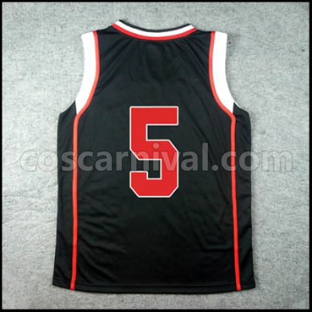 Kuroko's Basketball Seirin High School Shun Izuki No. 5 Cosplay Costume coscarnival - Back View