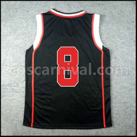 Kuroko's Basketball Seirin High School Rinnosuke Mitobe No. 8 Cosplay Costume coscarnival - Back View