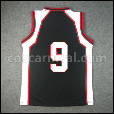 Kuroko's Basketball Seirin High School No. 9 Satoshi Tsuchida Cosplay Costume coscarnival - Back View