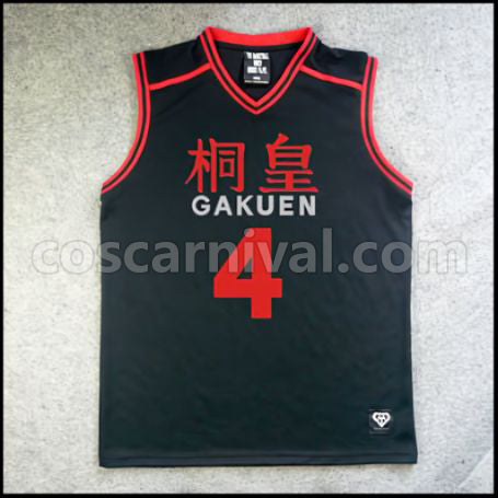 Kuroko's Basketball Kirisaki Daiichi High School Shoichi Imayoshi No. 4 Uniform Cosplay Costume coscarnival - Front View