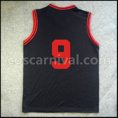 Kuroko's Basketball Kirisaki Daiichi High School Ryo Sakurai No. 9 Uniform Cosplay Costume coscarnival - Back View