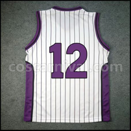 Kuroko's Basketball Yosen High School Tatsuya Himuro No. 12 Cosplay Costume coscarnival - Back View