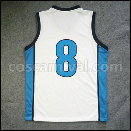 Kuroko's Basketball Kaijo High School Koji Kobori No. 8 Cosplay Costume coscarnival - Back View