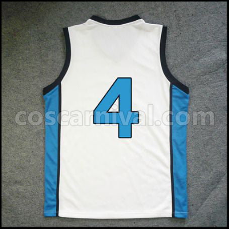 Kuroko's Basketball Kaijo High School Yukio Kasamatsu No. 4 Cosplay Costume coscarnival - Back View