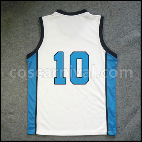 Kuroko's Basketball Kaijo High School Mitsuhiko Hayakawa No. 10 Cosplay Costume coscarnival - Back View
