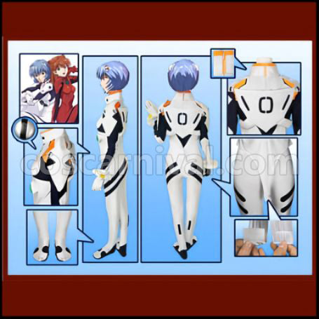 Neon Genesis Evangelion Rei Ayanami Cosplay Costume coscarnival - Back View