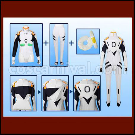 Neon Genesis Evangelion Rei Ayanami Cosplay Costume coscarnival - Detail Close-up