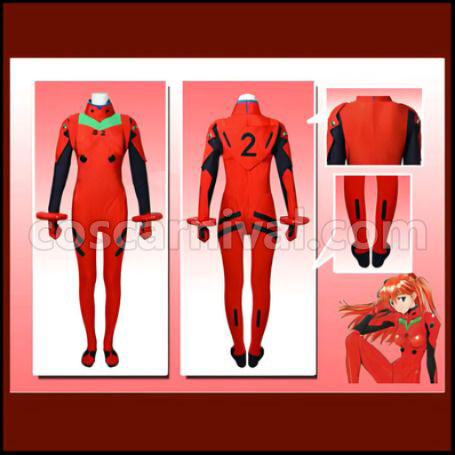 Neon Genesis Evangelion Asuka Langley Soryu Cosplay Costume coscarnival - Front View