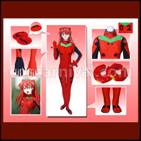 Neon Genesis Evangelion Asuka Langley Soryu Cosplay Costume coscarnival - Side Profile