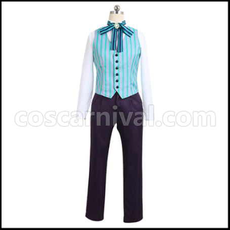 A3! Winter Group Mikage Hisoka Floral Uniform Cosplay Costume coscarnival - Side Profile