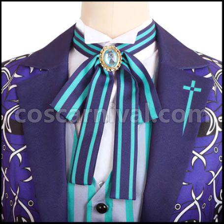 A3! Winter Group Mikage Hisoka Floral Uniform Cosplay Costume coscarnival - Detail Close-up
