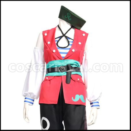 A3! Rurikawa Yuki Summer Group Third Performance "Anchors Aweigh! Sky Pirates" Cosplay Costume coscarnival - Detail Close-up