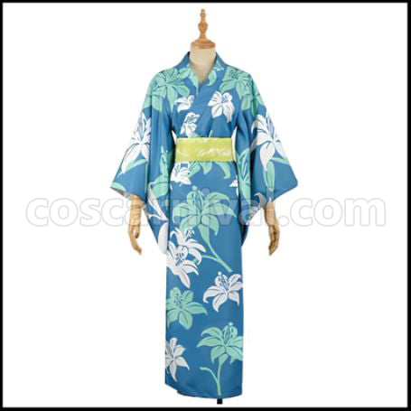 A3! Summer Festival Summer Group Rurikawa Yuki Kimono Cosplay Costume coscarnival - Front View