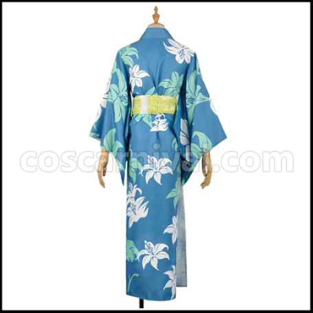 A3! Summer Festival Summer Group Rurikawa Yuki Kimono Cosplay Costume coscarnival - Back View