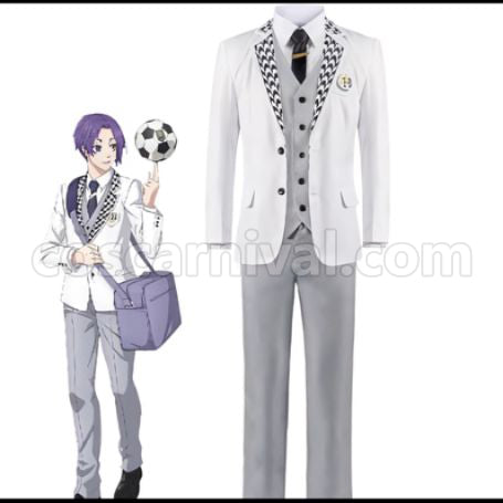 Blue Lock Oukage Reo Academy Uniform Cosplay Costume coscarnival - Front View