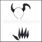Rage of Bahamut: Genesis Azazel Cosplay Costume coscarnival - Side Profile