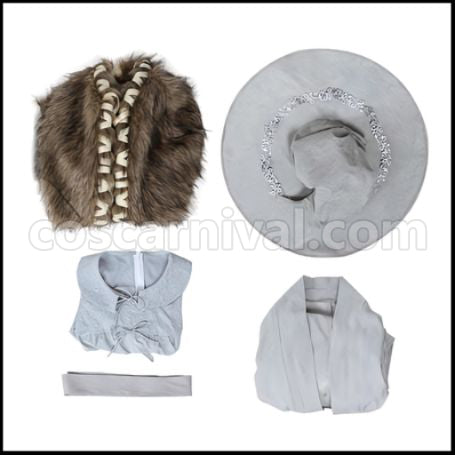 Elden Ring Snow Witch Rena Cosplay Costume coscarnival - Hem Detail