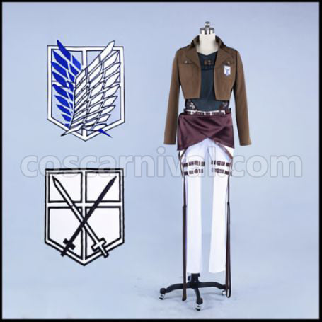 Attack on Titan Scout Regiment Cape Cosplay Costume coscarnival - Front View
