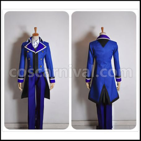 K Blue Clan Scepter Cosplay Costume coscarnival - Back View