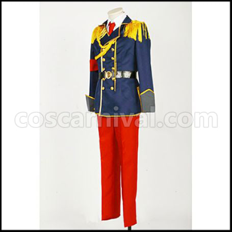 K Misaki Yata Spoon Military Uniform Cosplay Costume coscarnival - Back View