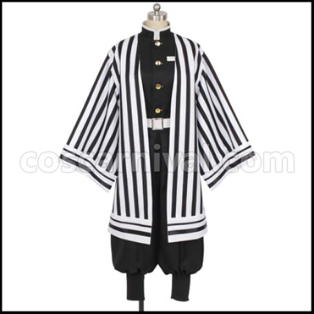 Demon Slayer: Kimetsu no Yaiba Serpent Pillar Obanai Iguro Cosplay Costume coscarnival - Front View