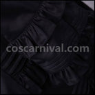 Lolita Ladies Classic Black Long Sleeve Lace-up Ribbon Frill Dress Gothic Lolita coscarnival - Back View