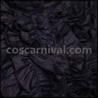 Lolita Ladies Classic Black Long Sleeve Lace-up Ribbon Frill Dress Gothic Lolita coscarnival - Detail Close-up