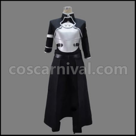 Sword Art Online SAO Kirito Phantom Bullet Battle Outfit Cosplay Costume coscarnival - Front View