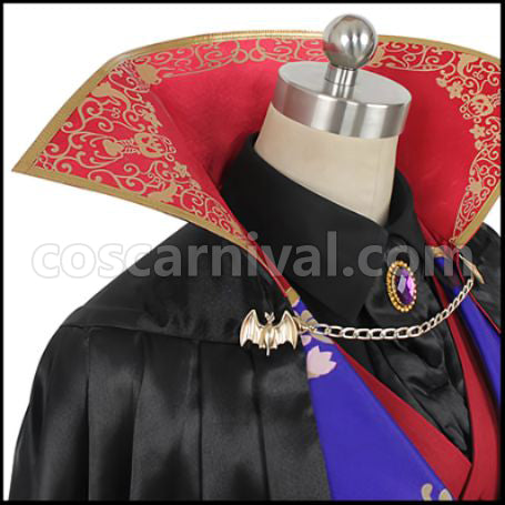 Twisted Wonderland Vil Scary Dress Cosplay Costume coscarnival - Hem Detail