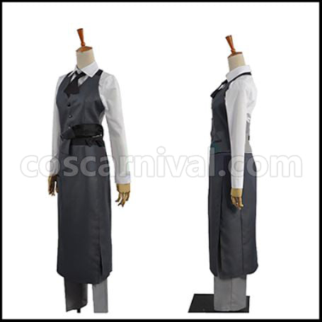 Tokyo Ghoul Ken Kaneki / Kaneki / Centipede Cafe Uniform Cosplay Costume Coscarnival - Back View