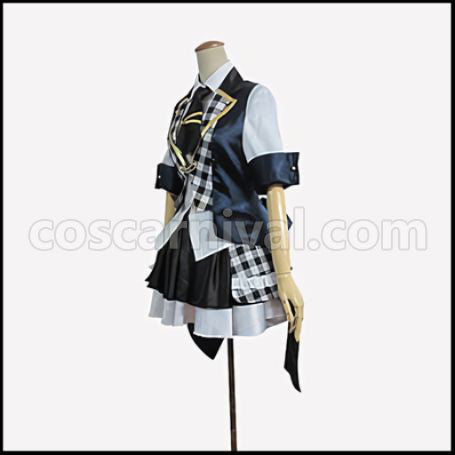 AKB0048 Succession Member 6th Generation Kashiwagi Yuki/Yukirin Black and White Checker Pattern Cosplay Costume coscarnival - Back View