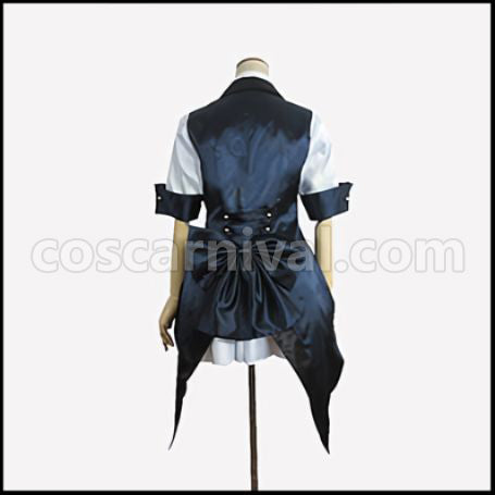 AKB0048 Succession Member 6th Generation Kashiwagi Yuki/Yukirin Black and White Checker Pattern Cosplay Costume coscarnival - Side Profile