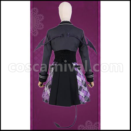 [Nijisanji Costume] Nijisanji VTuber Tokoyami Towa School Uniform Cosplay Costume coscarnival - Back View