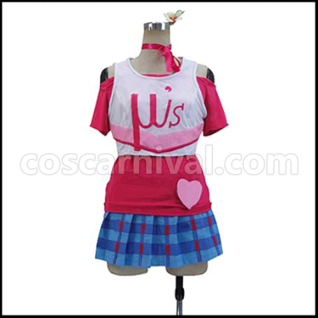 Love Live! Season 2 Insert Song Episode 13 Insert Song Happy maker Rin Hoshizora Cheerleader Cosplay Costume coscarnival - Front View