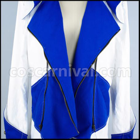 Assassin's Creed III Connor/Ratonhnhak¨¦:ton White and Blue Jacket Cosplay Costume Coscarnival - Side Profile