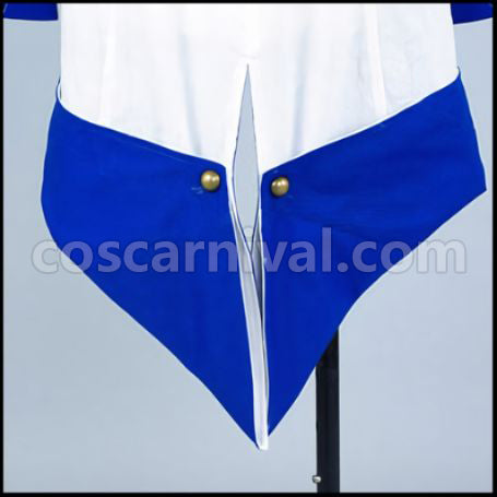 Assassin's Creed III Connor/Ratonhnhak¨¦:ton White and Blue Jacket Cosplay Costume Coscarnival - Cuff Style