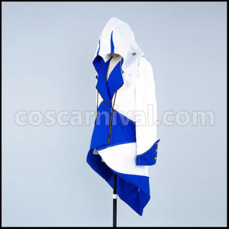 Assassin's Creed III Connor/Ratonhnhak¨¦:ton White and Blue Jacket Cosplay Costume Coscarnival - Hem Detail