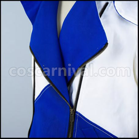 Assassin's Creed III Connor/Ratonhnhak¨¦:ton White and Blue Jacket Cosplay Costume Coscarnival - Material Texture