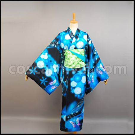VOCALOID Hatsune Miku -Project DIVA- Hatsune Miku Yukata Cosplay Costume coscarnival - Front View