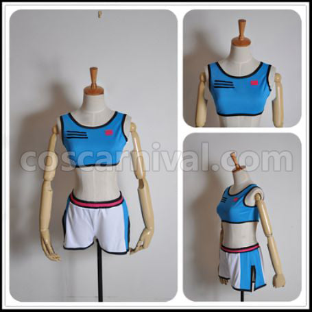 VOCALOID Hatsune Miku -Project DIVA- f Hatsune Miku Sportswear Cosplay Costume coscarnival - Back View