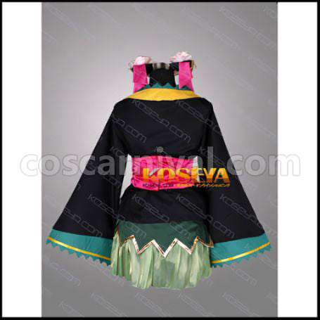 VOCALOID Hatsune Miku Project DIVA 2nd Butterfly Oiran Kimono Cosplay Costume coscarnival - Cuff Style