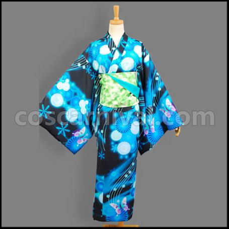 VOCALOID Vocaloid Project DIVA-f Hatsune Miku Kimono Cosplay Costume coscarnival - Front View