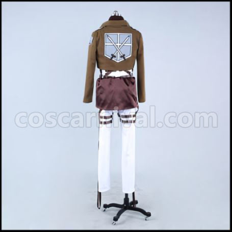 Attack on Titan Scout Regiment Mikasa Ackerman Cosplay Costume coscarnival - Color and Pattern